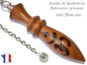 Pendule Egyptien Plomb en Bois d'Olivier Pyrograv OM Pice Unique NEGOLPLOM-3