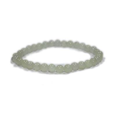 Bracelet en Pierres Boules de Jade de Chine (6 mm)