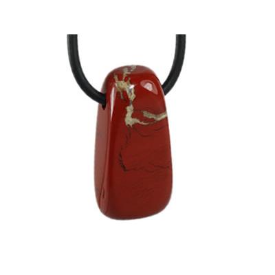 Jaspe Rouge Pendentif Pierre Roulée