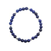Bracelet en Pierres Boules de Lapis Lazuli (6 mm) Perles Argent 925