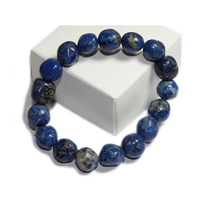 Lapis Lazuli Bracelet en Pierres Roulées