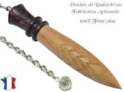 Pendule de Thot Plombé en Bois d'Olivier et Bois de Violette Pièce Unique N°THOOLVIOPL-13