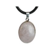 Quartz Rose Pendentif Cabochon Ovale 18X13 mm