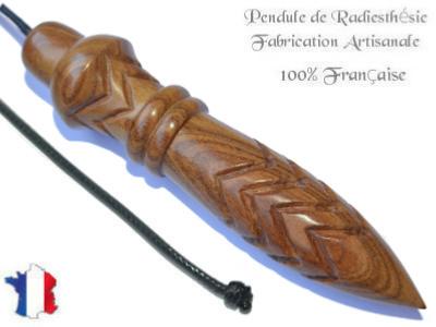 Pendule Egyptien Thot Plombé en Bois d'Abricotier Gravé Modèle Unique N°THOABRIPL-2