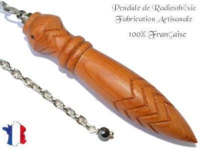 Pendule Egyptien Thot en Bois d'If Gravé Pièce Unique N°THOTIF-5