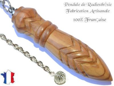 Pendule Egyptien Thot Plombé en Bois d'Olivier Gravé Modèle Unique N°THOOLPLPT-167