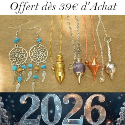 Une Paire de Boucles + 1 Pendule Offert Dès 39 Euros d'achat Valable du 10 au 20 Janvier 2026 (22h00) Modèles Selon Disponibilité