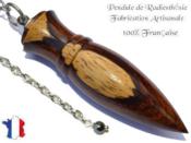 Pendule Amon Création en Bois de Coco Bolo avec Aubier Pièce Unique N°AMCOAUB-5