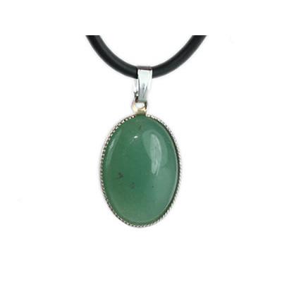 Aventurine Verte Pendentif Cabochon Ovale 18X13 mm