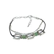 Bracelet Cration en Pierres Boules d'Aventurine Verte (6 mm) Collection Enrica