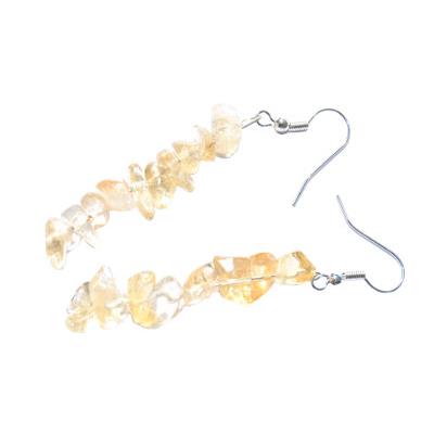 Boucles d'Oreilles en Citrine Style Baroque