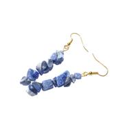 Boucles d'Oreilles en Sodalite Style Baroque