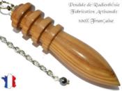 Pendule Divinatoire Djed en Bois d'Olivier Pi�ce Unique N�DJOL-14