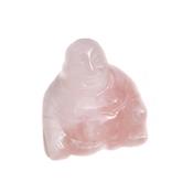 Bouddha Chinois Rieur en Pierre de Quartz Rose 5 cm