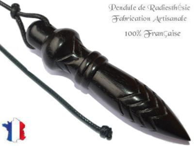 Pendule de Thot Plombé en Bois d'Ebène du Gabon Pièce Unique N°THOEBPLPTT- 190