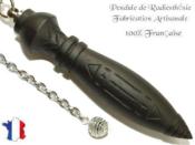 Pendule Atlante Plombé en Bois d'Ebène du Gabon Pièce Unique N°ATLAEBPLTH-12