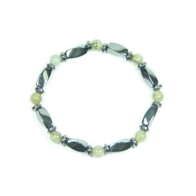 Bracelet Hématite Pierres Boules de Labradorite (6 mm)