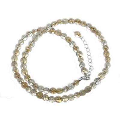 Collier en Pierres Boules de Citrine 6 mm