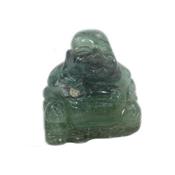 Bouddha Chinois Rieur en Pierre de Fluorine Multicolore 5 cm