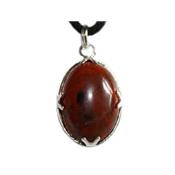 Jaspe Breschia Pendentif Cabochon 18x13 mm et Argent 925