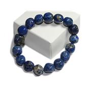 Lapis Lazuli Bracelet en Pierres Roulées