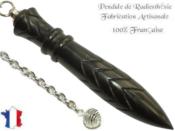 Pendule de Thot Plombé en Bois d'Ebène du Gabon Pièce Unique N°THOEBPL-95