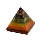 Pyramide en Pierre 7 Chakras 4 cm