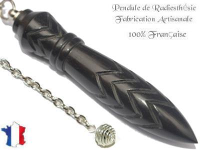 Pendule de Thot Plombé en Bois d'Ebène du Gabon Pièce Unique N°THOEBPLPT- 214