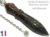 Pendule de Thot Plombé en Bois d'ébène et Bois de Violette Pièce Unique N°THOVIOEBPL-3