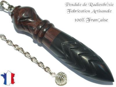 Pendule de Thot Plombé en Bois d'ébène et Bois de Violette Pièce Unique N°THOVIOEBPL-4