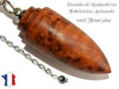 Pendule Amon Création en Bois de Loupe de Thuya Pièce Unique N°AMTHU-12