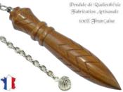 Pendule Egyptien Thot Plombé en Bois de Palo Santo Gravé Pièce Unique N°THOPALPL-65