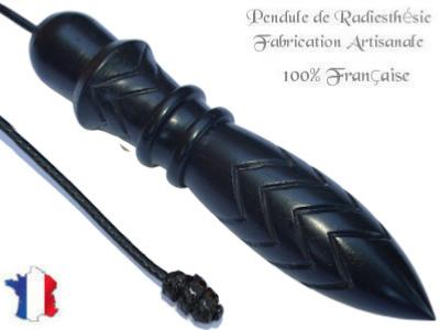 Pendule de Thot Plombé en Bois d'Ebène du Gabon Pièce Unique N°THOEBPLPTC- 252