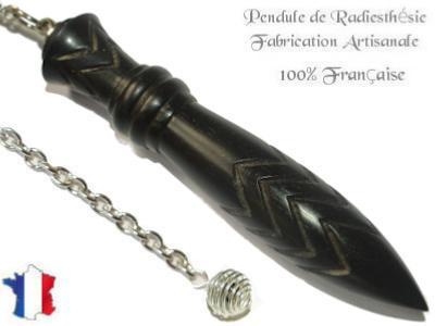 Pendule Egyptien Thot Plombé en Bois d'Ebène du Gabon Pièce Unique N°THOEBPL-87