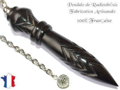 Pendule de Thot Plombé en Bois d'Ebène du Gabon Pièce Unique N°THOEBPLPTCF- 202