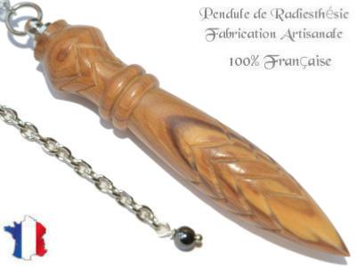 Pendule Egyptien Thot en Bois d'Olivier Gravé Pièce Unique N°THOOL-205