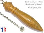 Pendule Egyptien Thot Plomb en Bois de Palo Santo Grav Pice Unique NTHOPALPL-44
