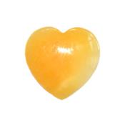 Coeur en Pierre de Calcite Orange