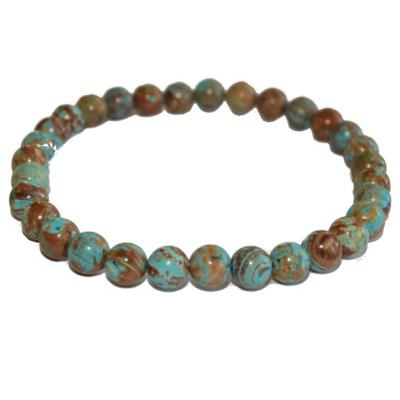 Bracelet en Pierre Boule de Chrysocolle 6 mm