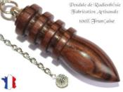 Pendule Divinatoire Djed Plombé en Bois de Violette Pièce Unique N°DJVIPL-9