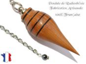 Pendule Goutte en Bois de Poirier Pièce Unique N°GOUPOI-1