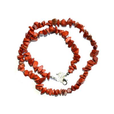 Jaspe rouge Collier en Pierre Baroque