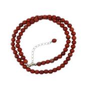 Collier en Pierres Boules de Jaspe Rouge 8 mm