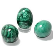 Malachite Oeuf en Pierre 5 à 6 cm avec Socle