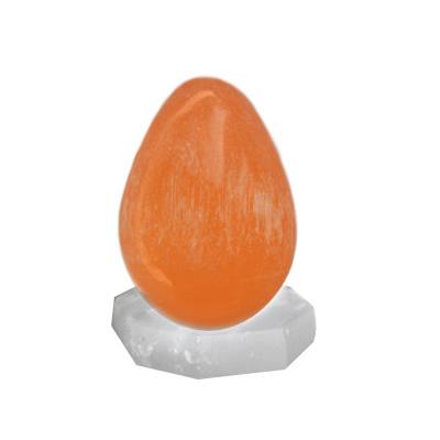 Oeuf en sélénite Orange 6 à 7 cm