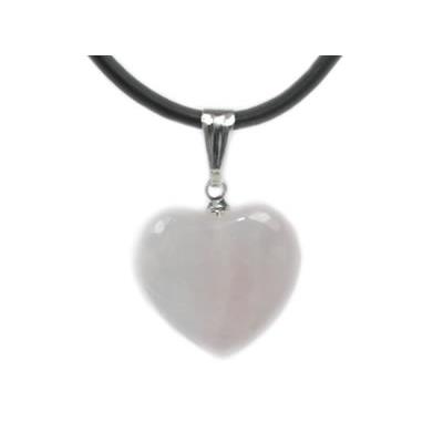 Pendentif Coeur en Quartz Rose 1,8 cm