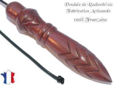 Pendule Egyptien Thot Plombé en Bois d'Amarante Gravé Modèle Unique N°THOAMARAPL-2