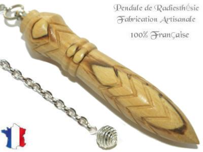 Pendule Egyptien Thot Plombé en Bois de Charme Pièce Unique N°THOCHARMPL-2