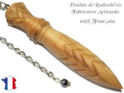 Pendule Egyptien Thot en Bois d'Olivier Gravé Pièce Unique N°THOOL-203