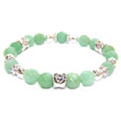 Bracelet en Pierres Boules Facettées d'Aventurine Verte (8 mm)